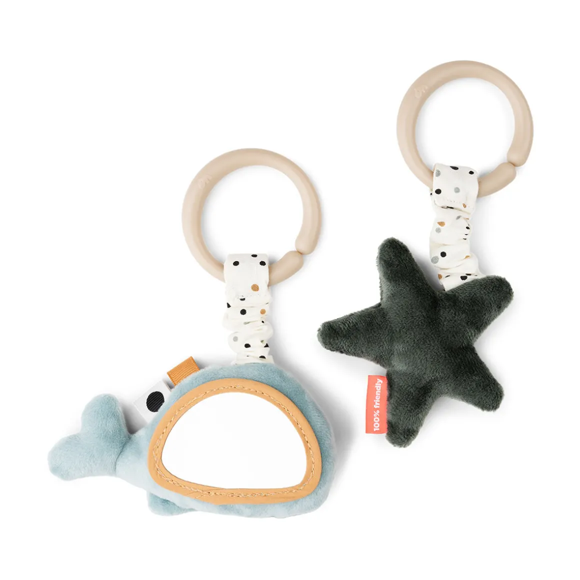 Hanging activity toy 2 pcs - Wally - Blue