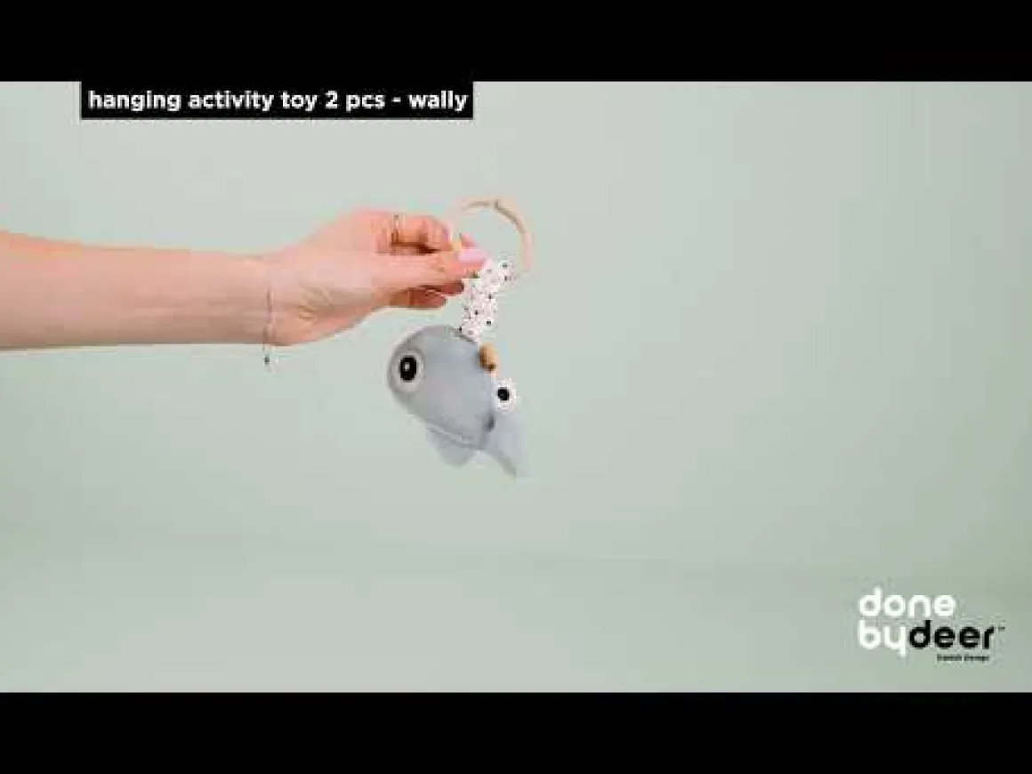 Hanging activity toy 2 pcs - Wally - Blue