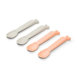 Kiddish spoon 4-pack - Lalee - Sand/Coral