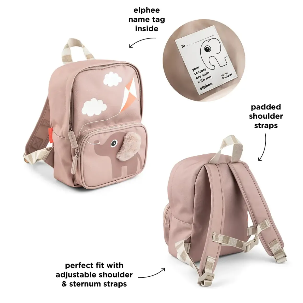 Kids backpack - Elphee - Powder - 4 L