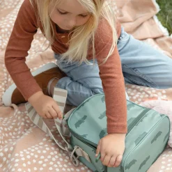 Kids insulated lunch bag - Croco - Green