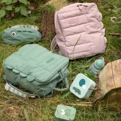Kids quilted backpack - Croco - Powder - 9,6 L