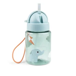Lunch & snack box w/straw bottle - Playground - Blue