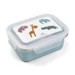 Metal lunch box - Deer friends - Blue