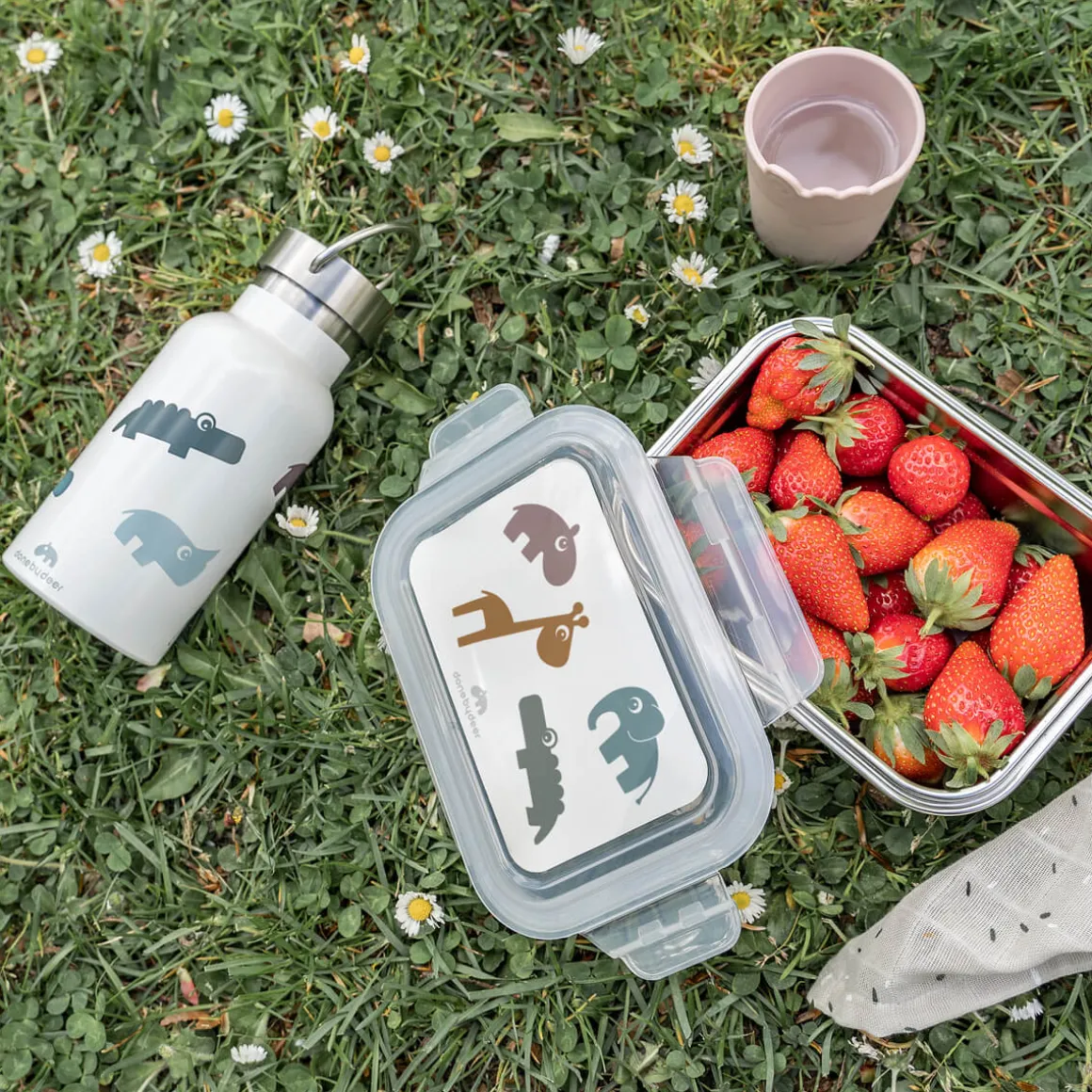 Metal lunch box - Deer friends - Powder