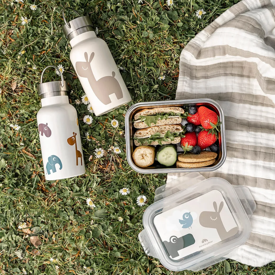 Metal lunch box - Lalee/Croco - Sand