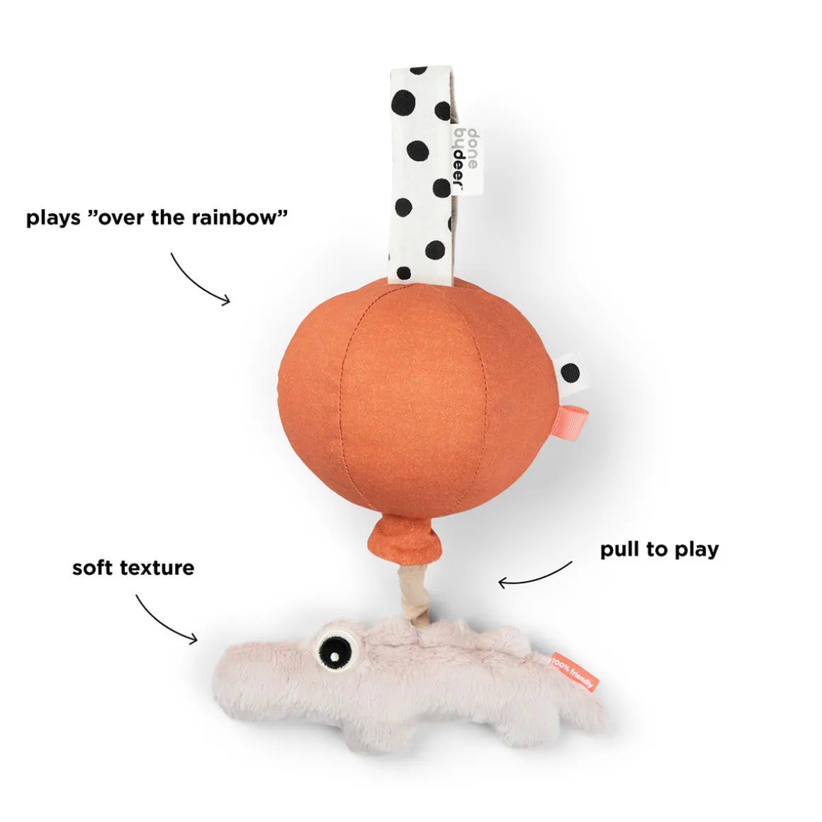 Musical toy Happy clouds - Croco - Powder