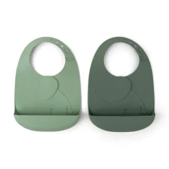 Peekaboo bib 2-pack - Elphee - Green