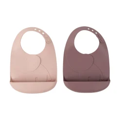 Peekaboo bib 2-pack - Elphee - Powder