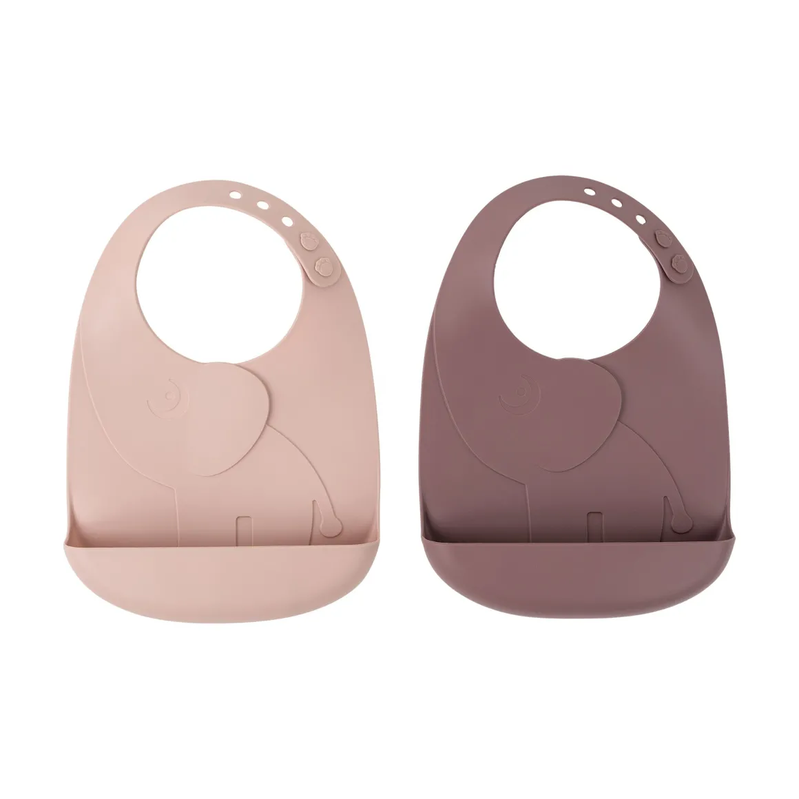 Peekaboo bib 2-pack - Elphee - Powder