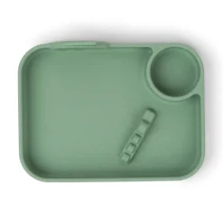 Peekaboo compartment plate - Deer friends - Green