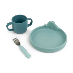 Peekaboo dinner set - Deer friends - Blue