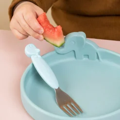 Peekaboo dinner set - Deer friends - Blue
