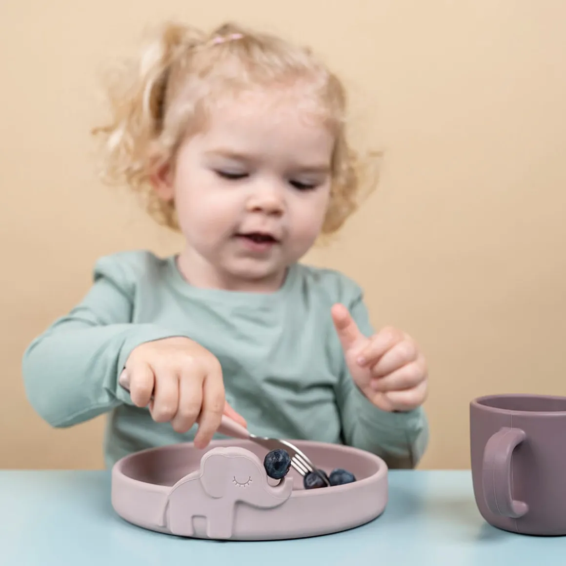 Peekaboo dinner set - Deer friends - Powder