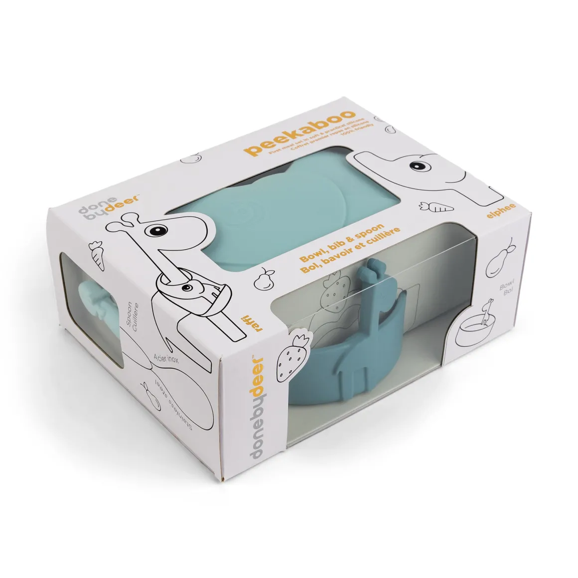Peekaboo first meal set - Deer friends - Blue