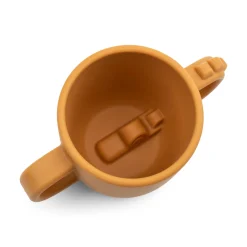 Peekaboo 2-handle cup - Croco - Mustard