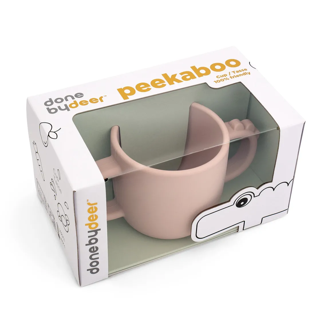 Peekaboo 2-handle cup - Croco - Powder