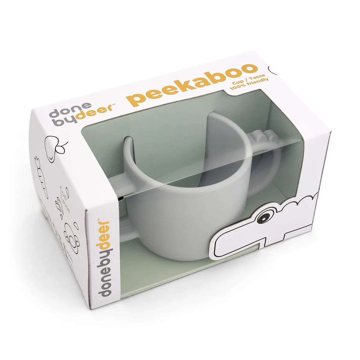 Peekaboo 2-handle cup - Croco - Grey