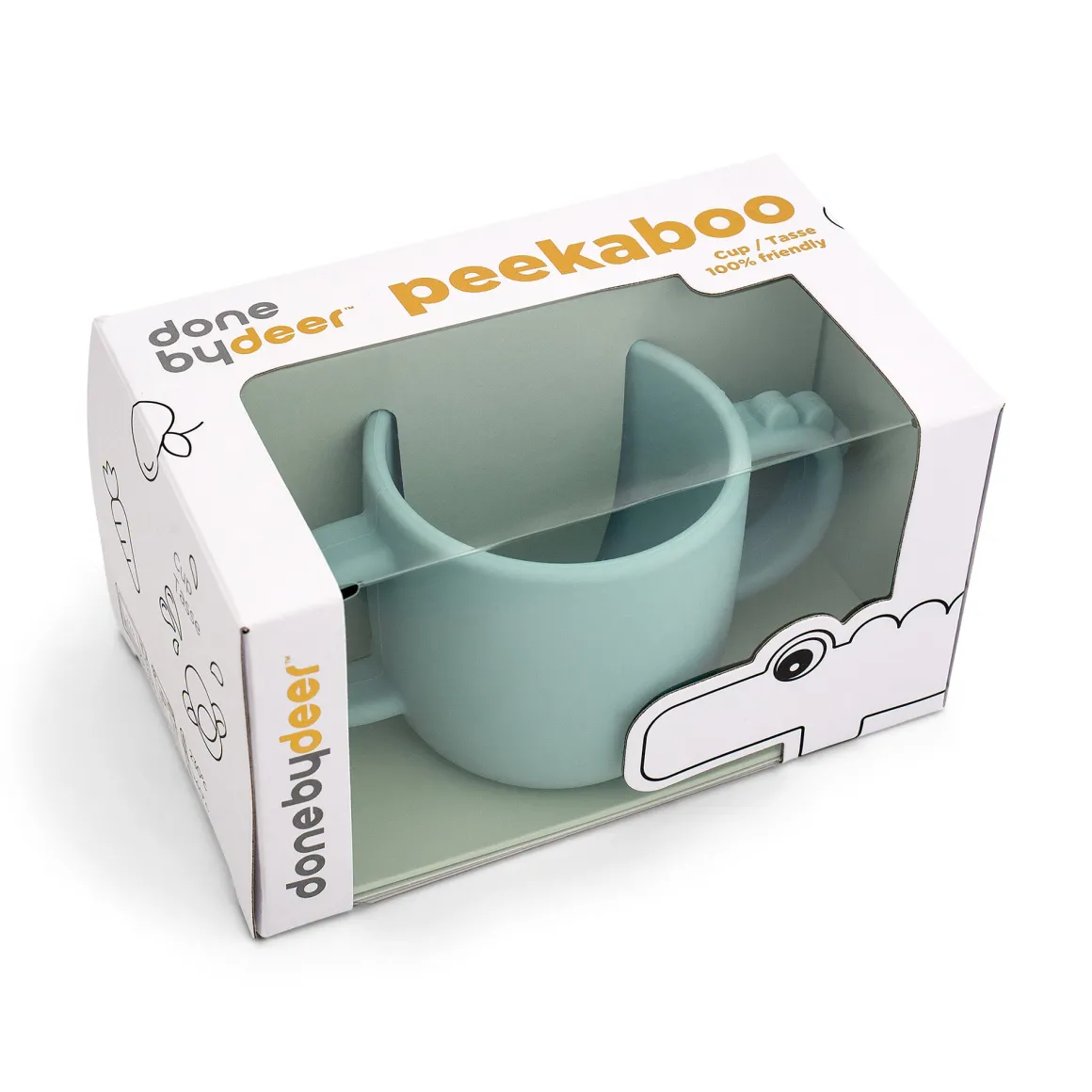 Peekaboo 2-handle cup - Croco - Blue