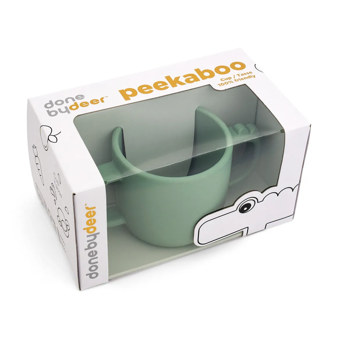 Peekaboo 2-handle cup - Croco - Green