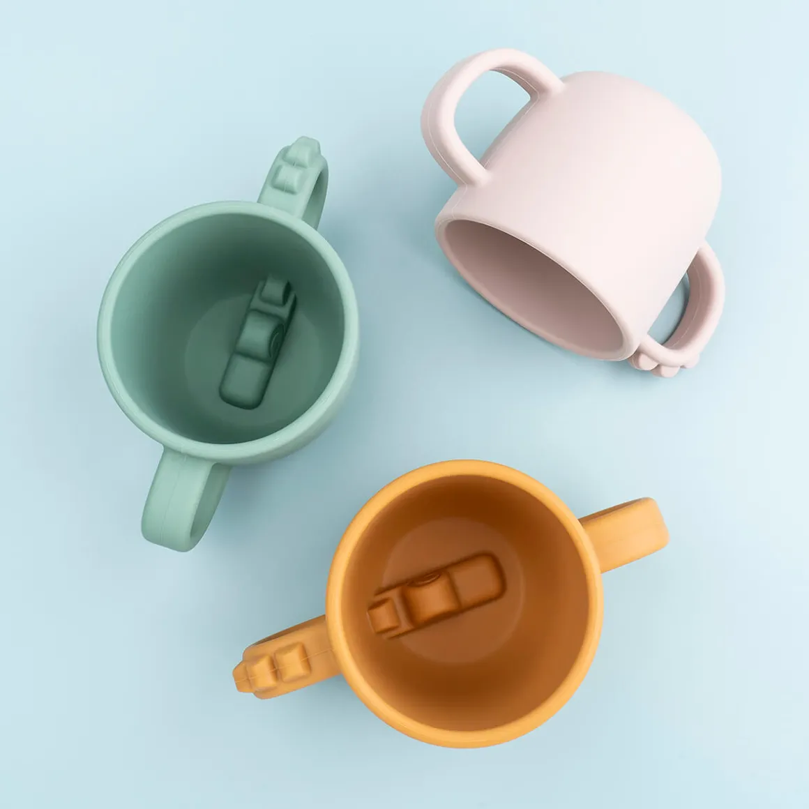 Peekaboo 2-handle cup - Croco - Powder