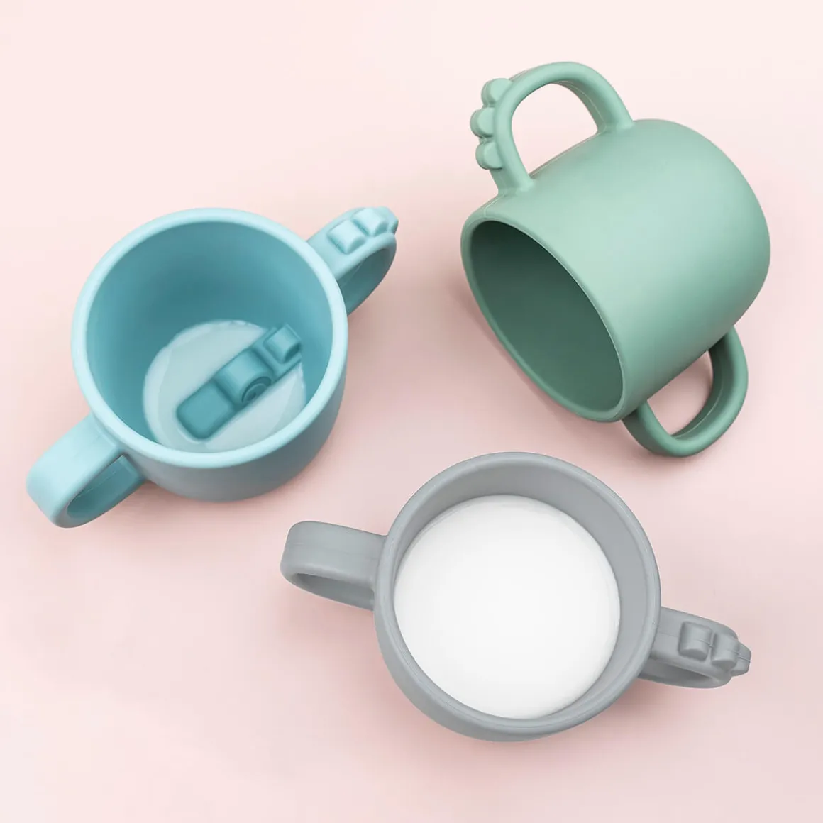 Peekaboo 2-handle cup - Croco - Grey
