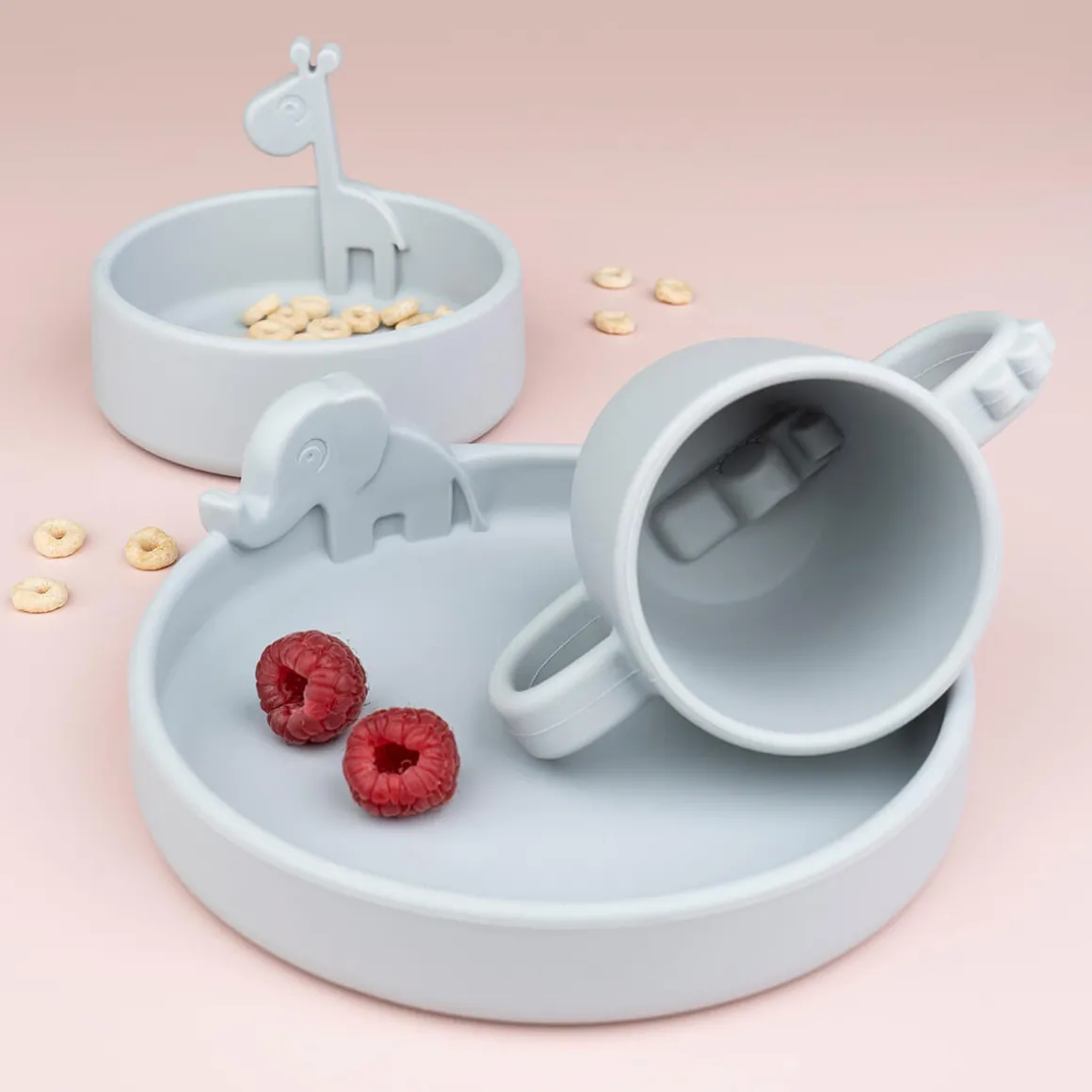 Peekaboo 2-handle cup - Croco - Grey