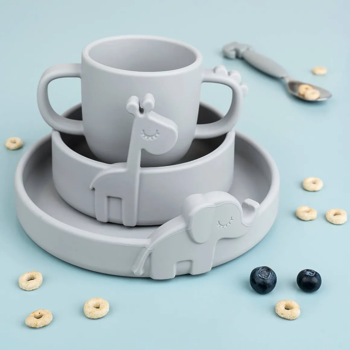 Peekaboo plate - Elphee - Grey