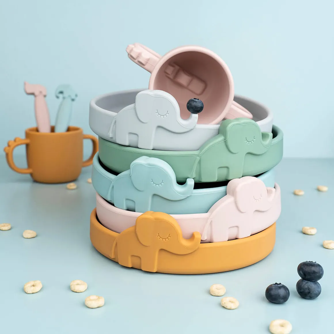 Peekaboo plate - Elphee - Grey