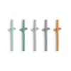 Peekaboo silicone straw 5-pack - Blue mix