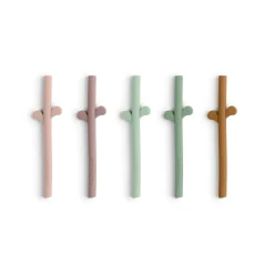 Peekaboo silicone straw 5-pack - Powder mix
