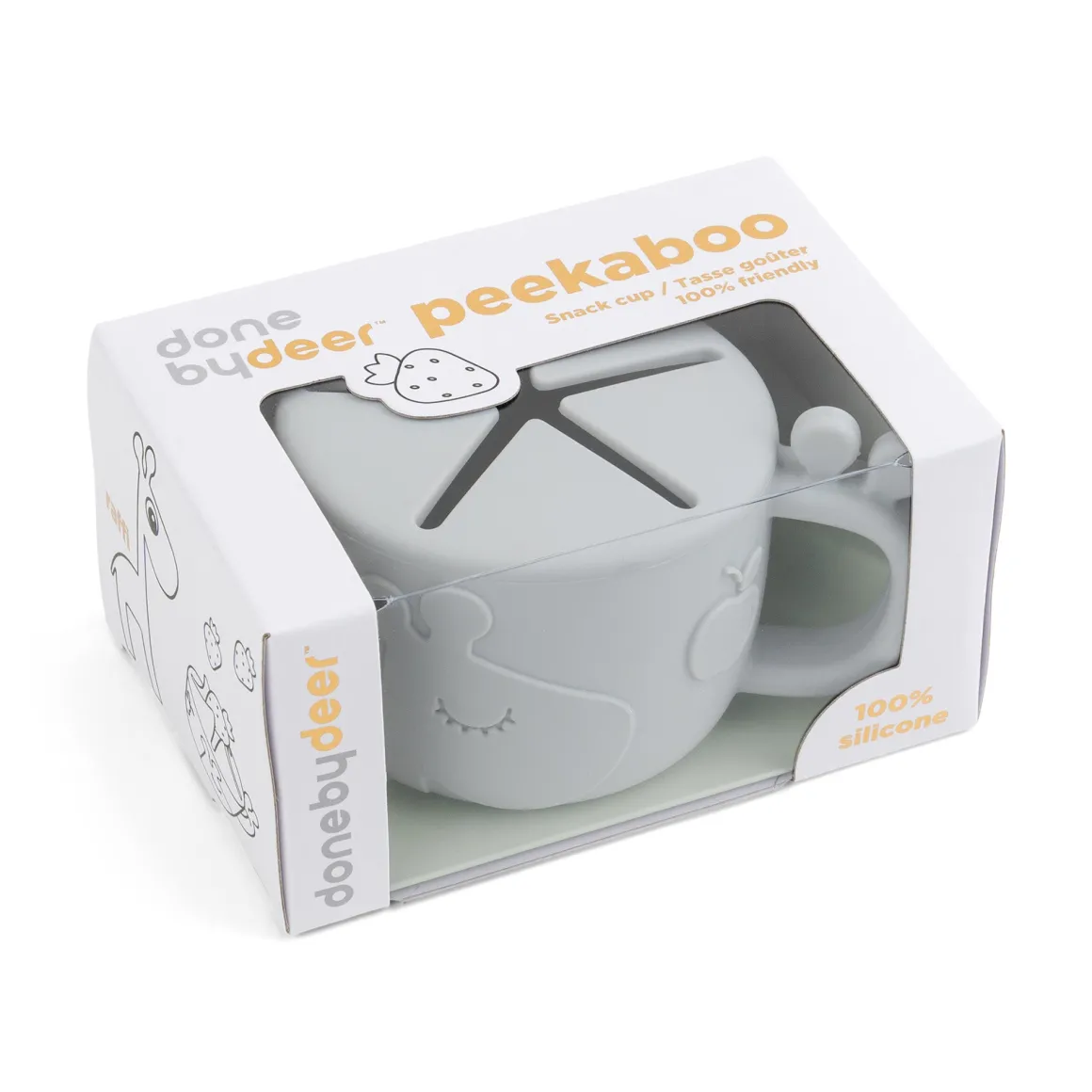 Peekaboo snack cup - Raffi - Grey