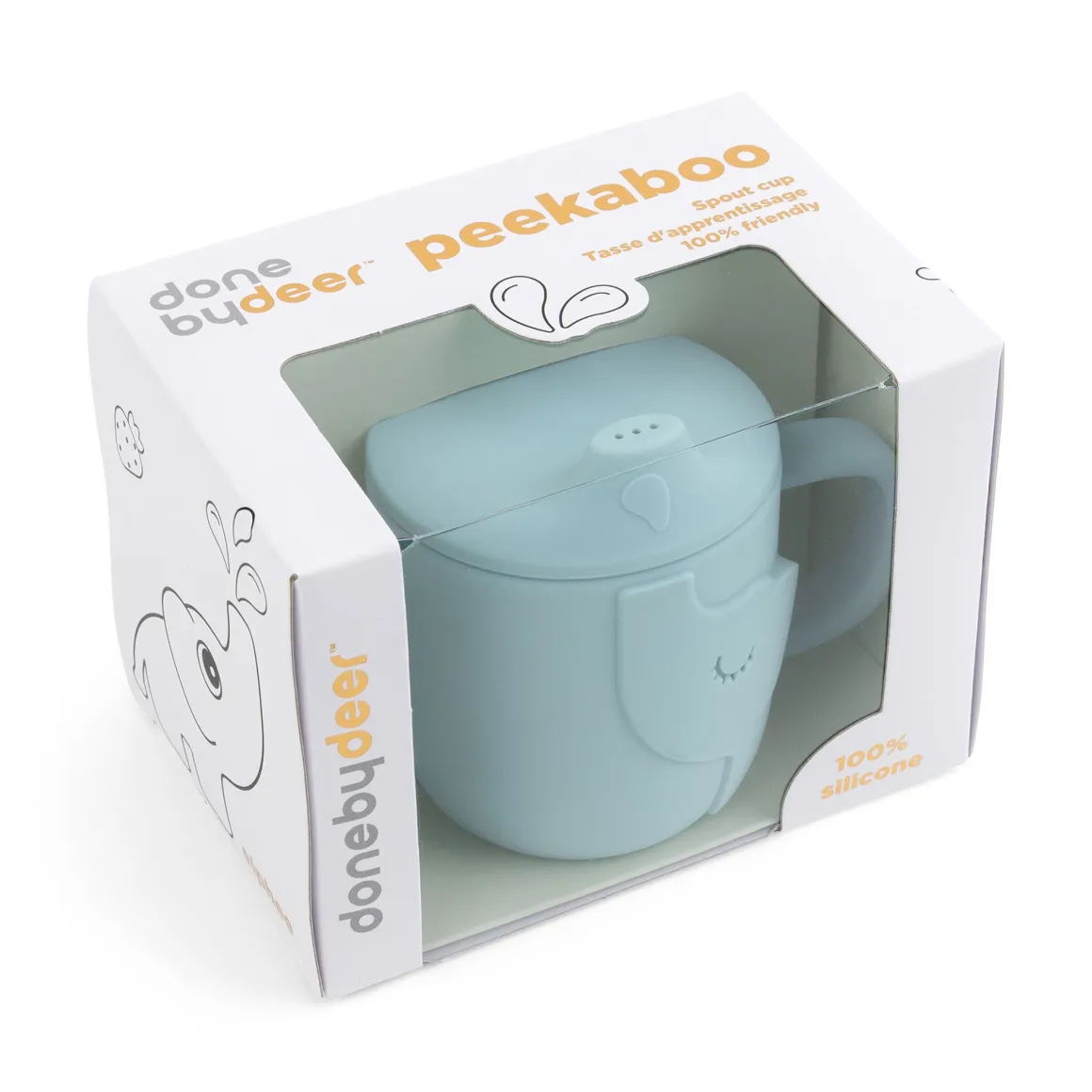 Peekaboo spout cup - Elphee - Blue