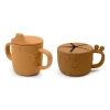 Peekaboo spout/snack cup set - Deer friends - Mustard