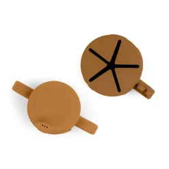 Peekaboo spout/snack cup set - Deer friends - Mustard