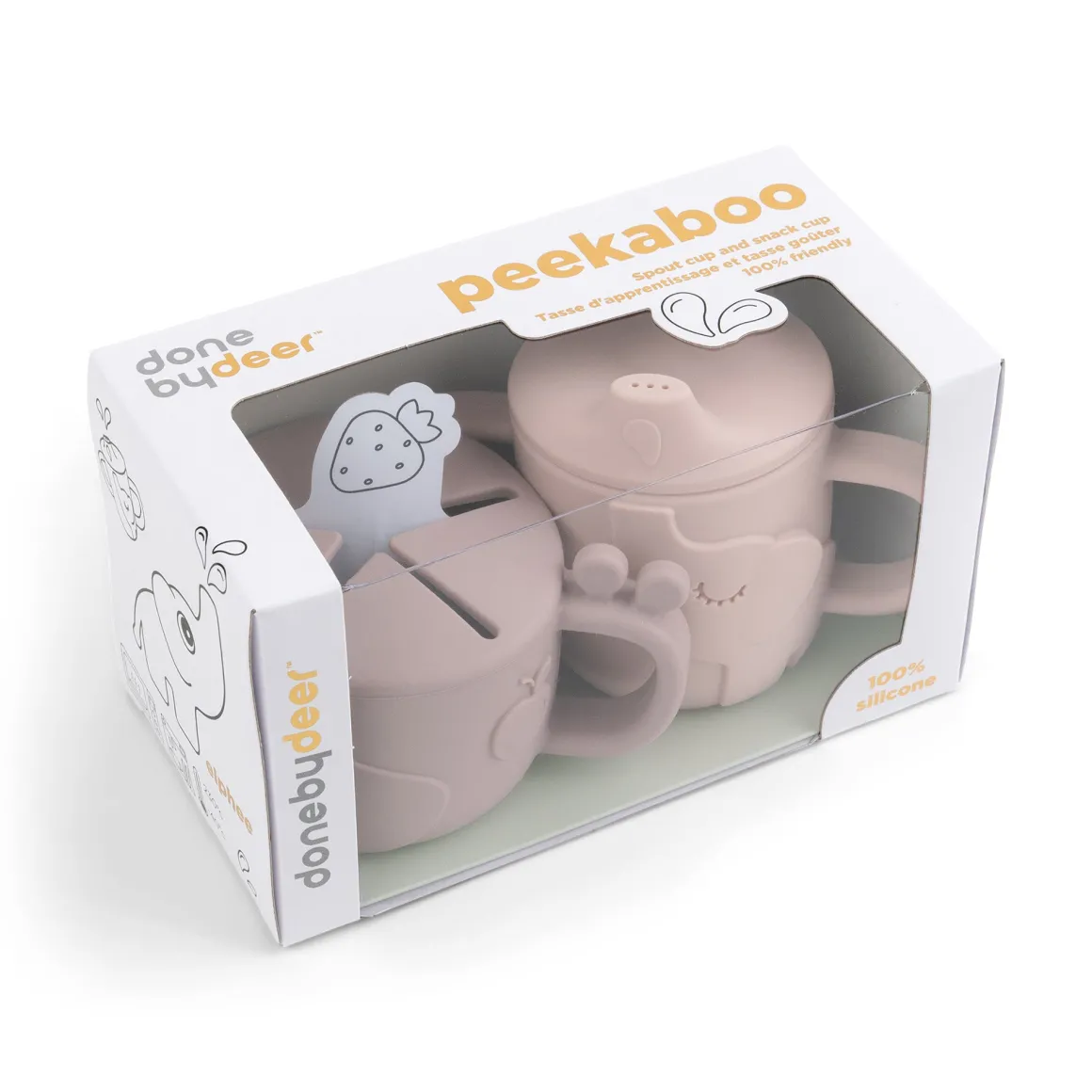 Peekaboo spout/snack cup set - Deer friends - Powder