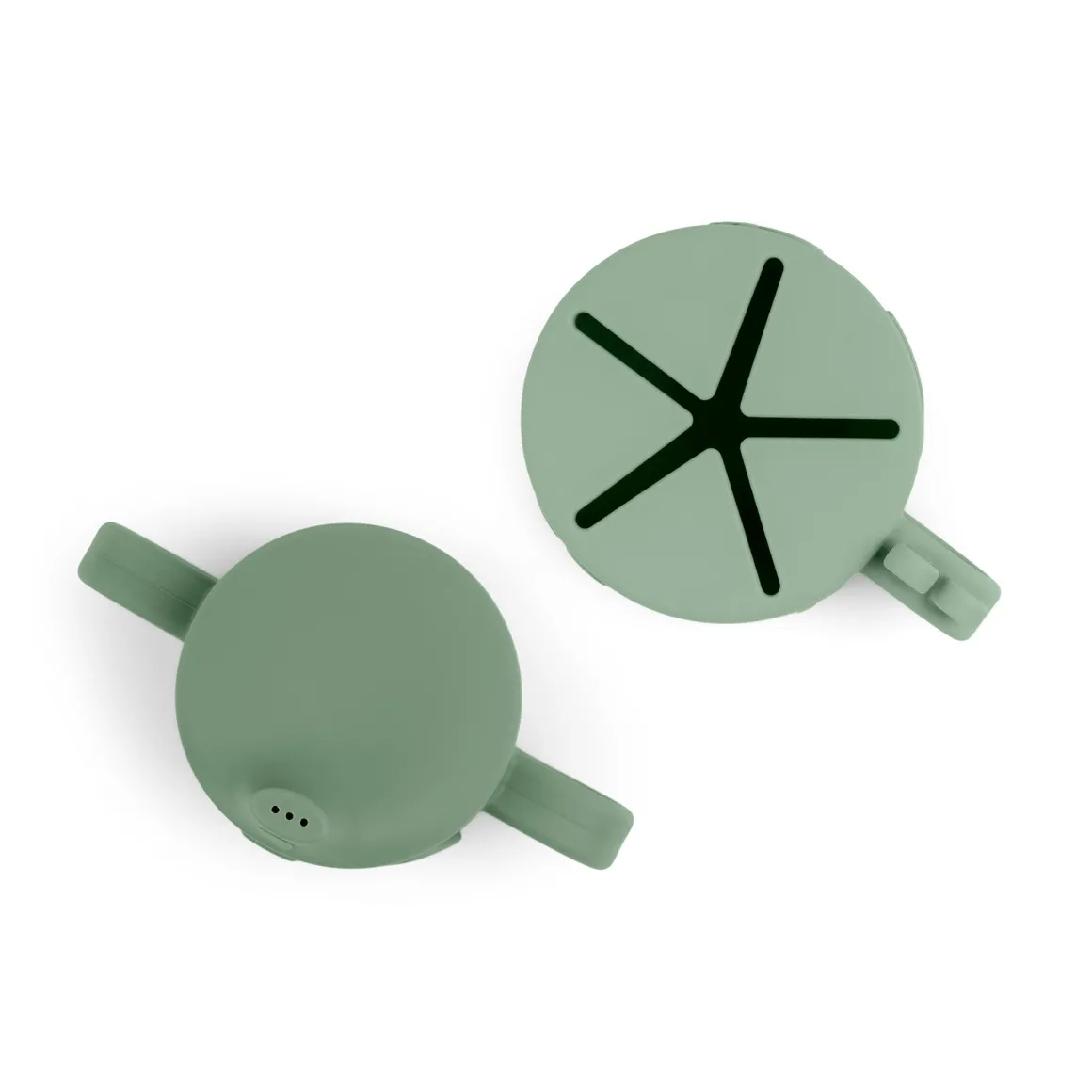 Peekaboo spout/snack cup set - Deer friends - Green