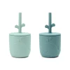 Peekaboo straw cup 2-pack - Wally - Blue