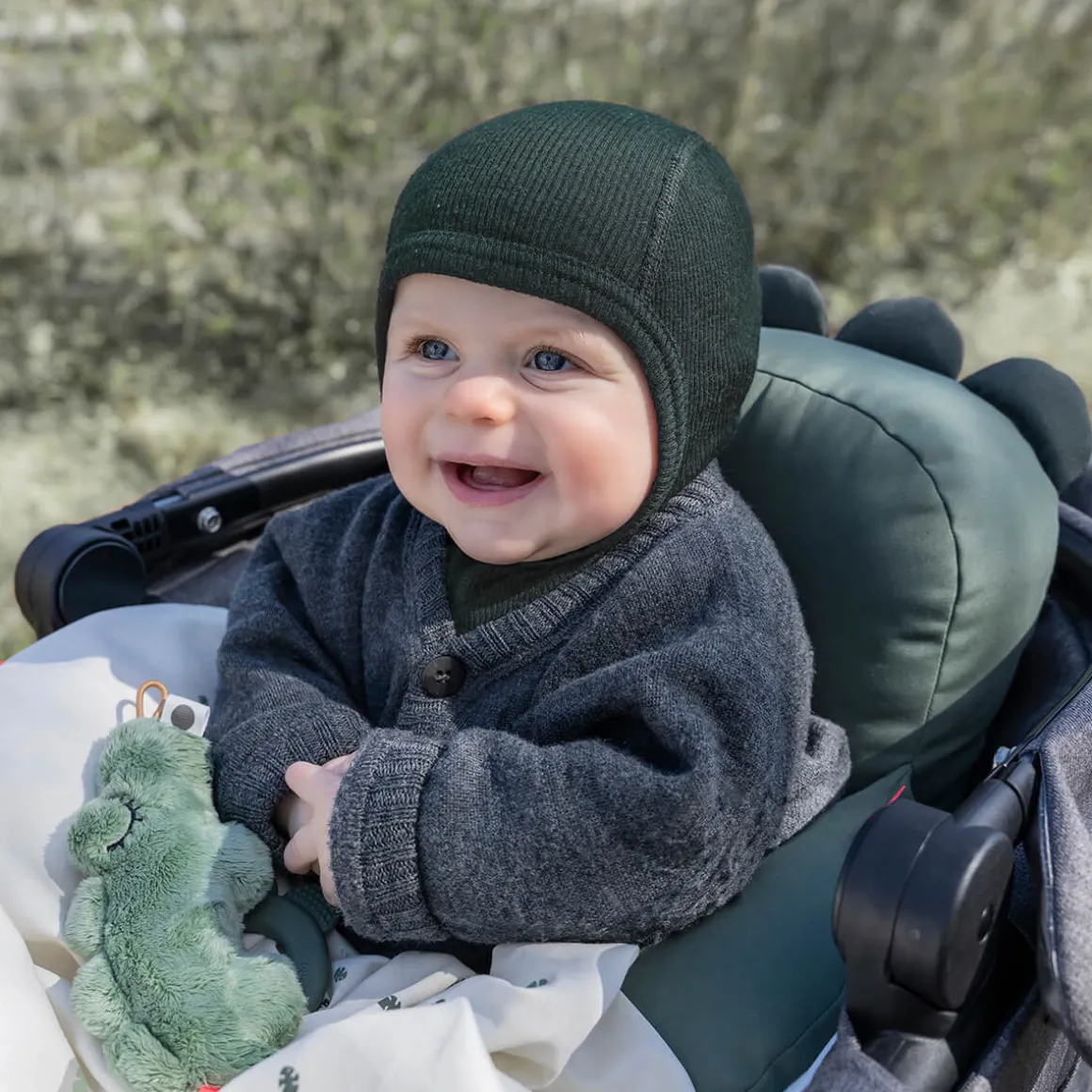 Pram pillow - Croco - Green