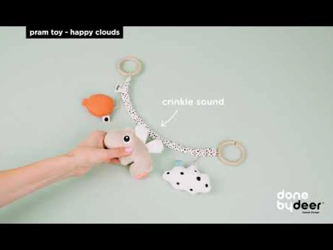 Pram toy - Happy clouds - Sand