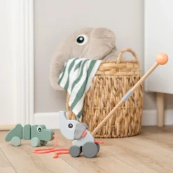 Pull along wiggle toy - Croco - Green