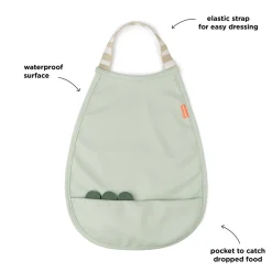 Pull-over bib - Croco - Green