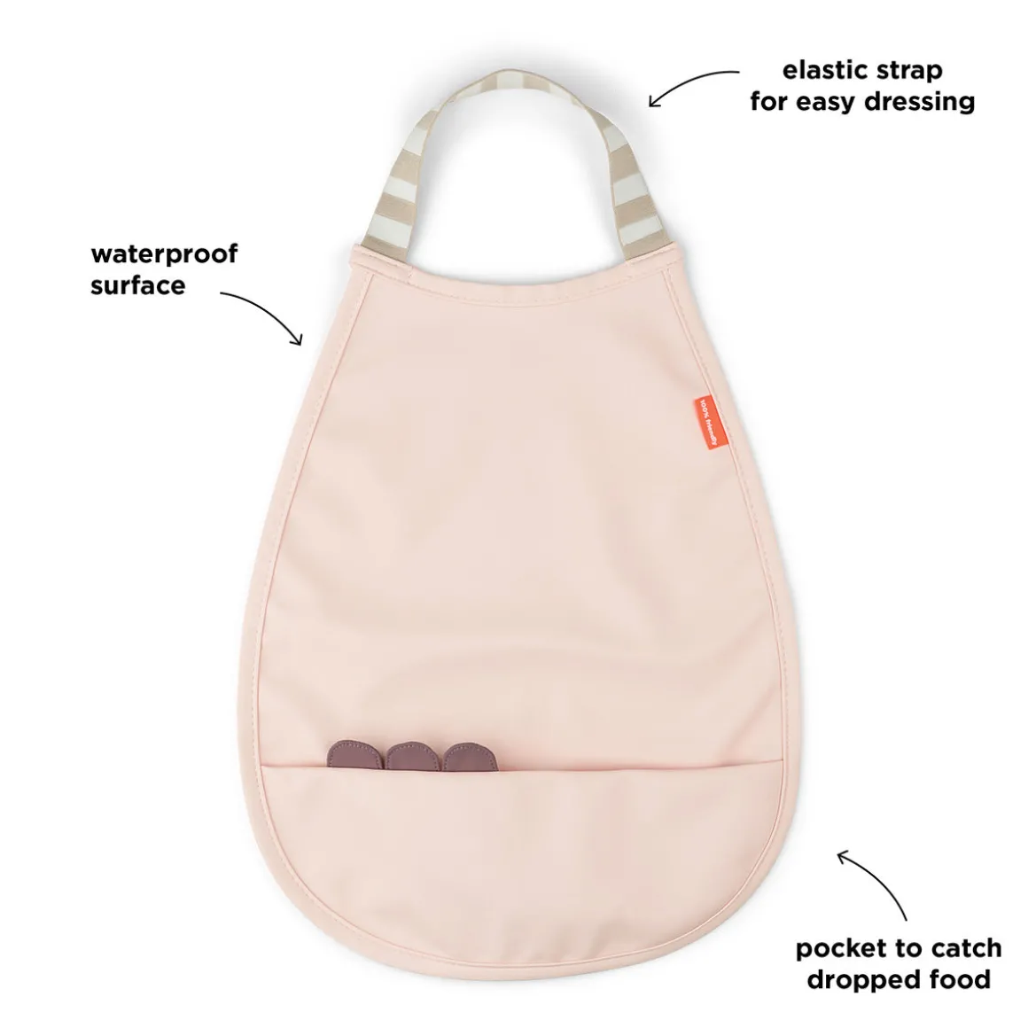 Pull-over bib - Croco - Powder