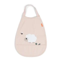 Pull-over bib - Tiny farm - Powder