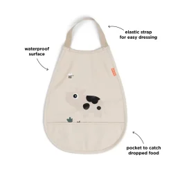 Pull-over bib - Tiny farm - Sand