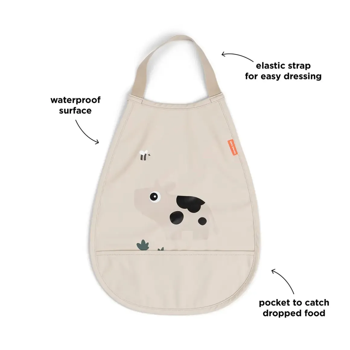 Pull-over bib - Tiny farm - Sand