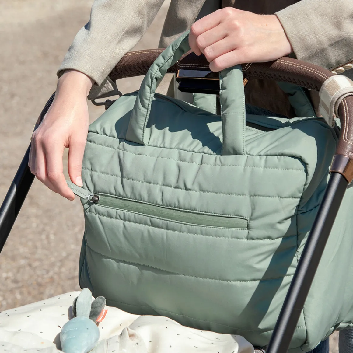 Quilted changing bag - Green