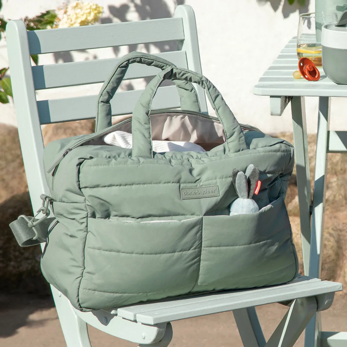 Quilted changing bag - Green