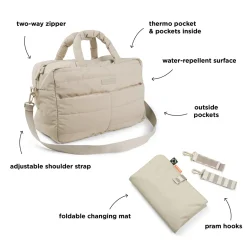 Quilted changing bag - Sand
