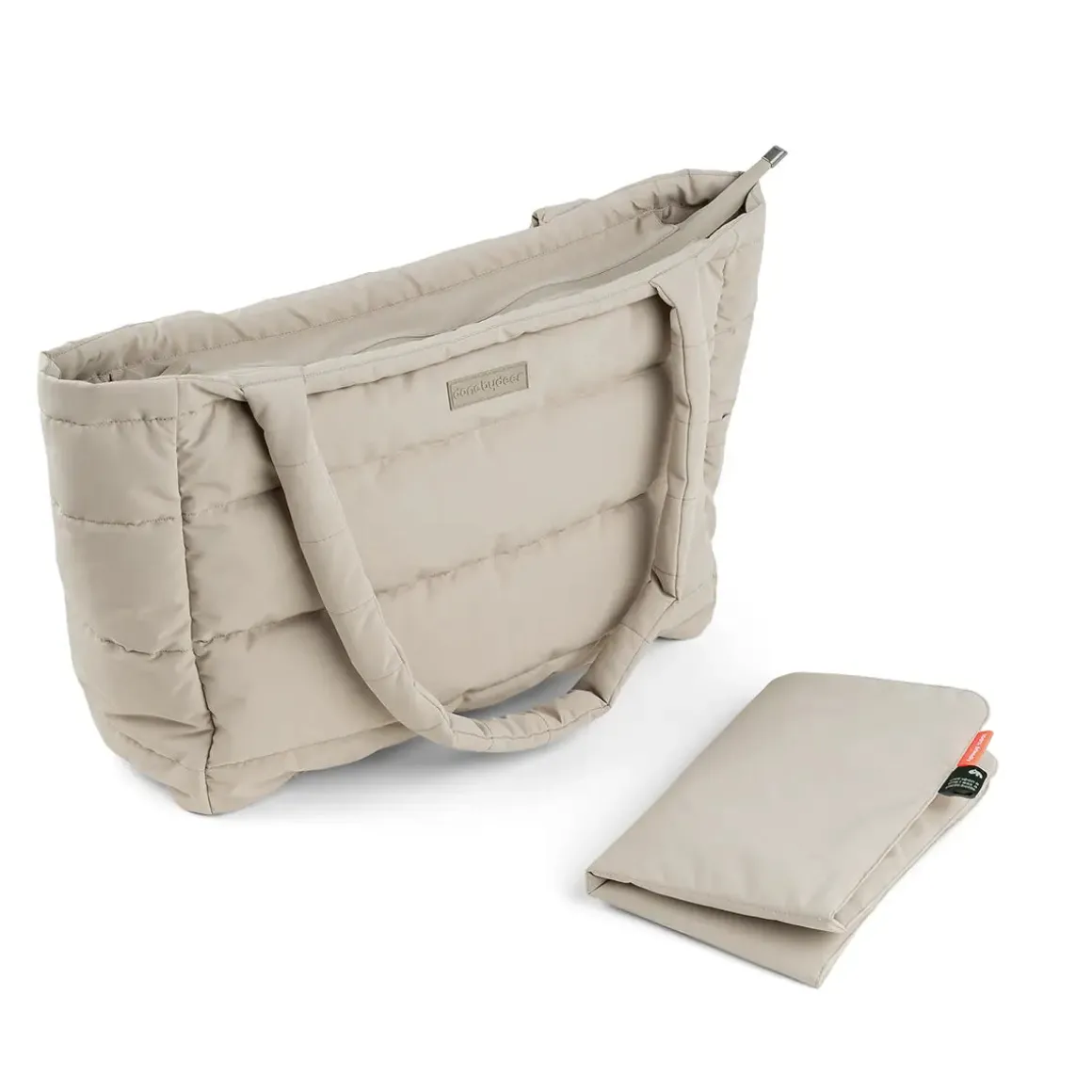 Quilted changing tote bag - Sand